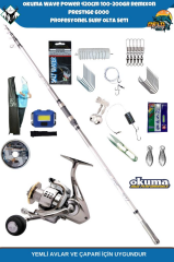 Okuma Wave Power 420cm 100-200gr Remixon Prestige 6000 
Profesyonel Surf Olta Seti