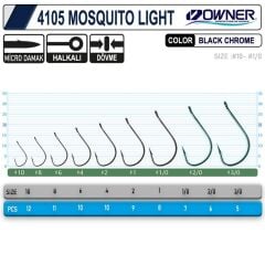 Owner 4105 Musquito Light Black Chrome İğne