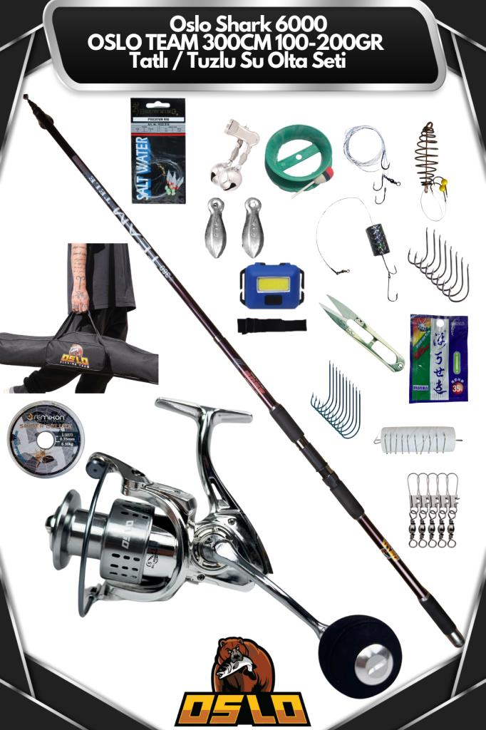 Oslo Shark 6000 Oslo Team 300cm 100-200gr Tatlı/Tuzlu Su Olta Seti