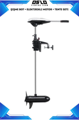 Oslo Fishing Team Mavi Beyaz Şişme Bot Motor ve Tente Seti