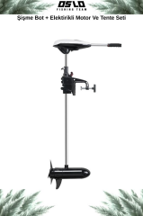 Oslo Fishing Team Haki Şişme Bot Motor ve Tente Seti