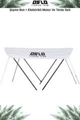 Oslo Fishing Team Haki Şişme Bot Motor ve Tente Seti