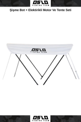 Oslo Fishing Team Kamuflaj (0.90mm) Şişme Bot Motor ve Tente Seti