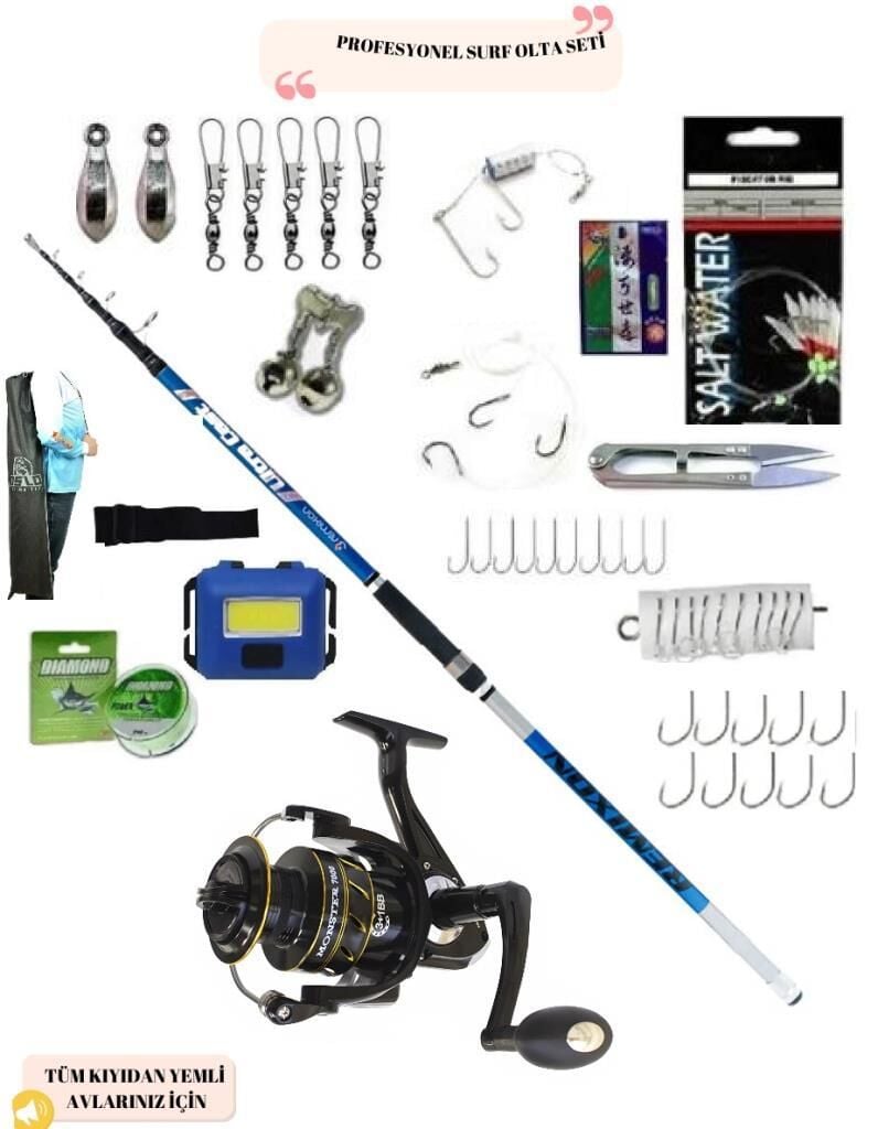 Remixon Monster 7000 Remixon Ulta Cast 420cm 200gr Profesyonel Surf Olta Seti