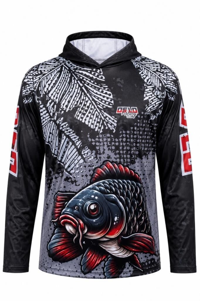 Oslo Performans Balıkçı T-Shirt Kapüşonlu Black Carp