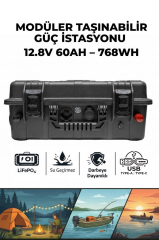 Oslo IQX Modüler Taşınabilir Güç İstasyonu 12.8V 60AH-768WH (Siyah)