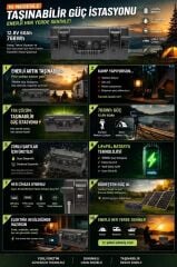 Oslo IQX Modüler Taşınabilir Güç İstasyonu 12.8V 60AH-768WH (Siyah)