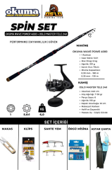 Oslo Master Tele 240cm 7-35gr Okuma Wave Power 4000 Spin Olta Set