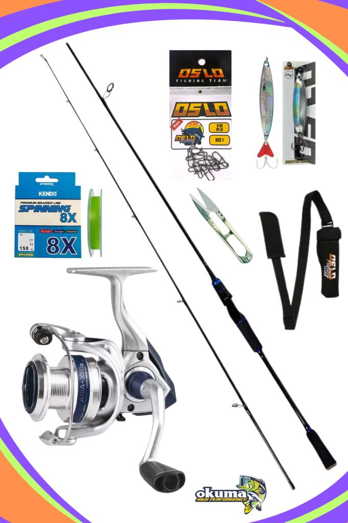 Oslo Legend 240cm 7-40gr Okuma Aria C4000a 8X Spin Olta Seti