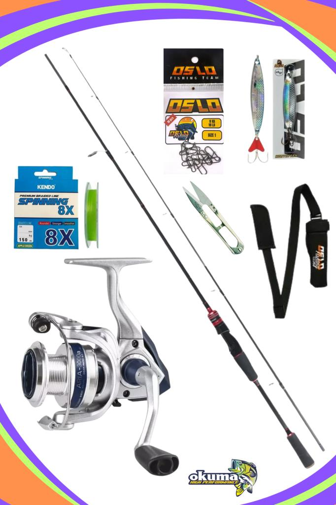Okuma Aria C4000a Remixon Focus Red 270cm 5-35gr 8X Spin Olta Seti