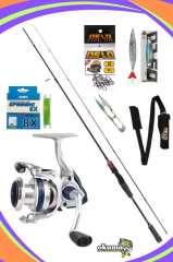 Okuma Aria C4000a Remixon Focus Red 270cm 5-35gr 8X Spin Olta Seti
