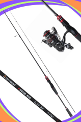 Okuma Aria C4000a Remixon Focus Red 270cm 5-35gr 8X Spin Olta Seti