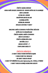 Oslo Big Bass 210cm 10-30gr Okuma Aria C3000a 8X Spin Olta Seti