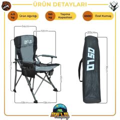 Oslo Lüks 3'lü Kamp Sandalye Seti Gri