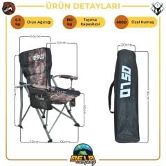 Oslo Lüks 2'li Kamp Sandalye Seti Kamuflaj