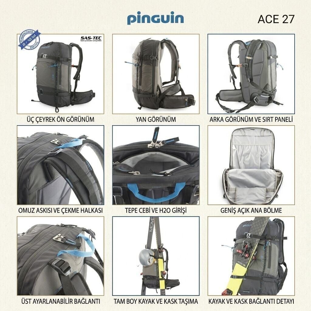 PINGUIN ACE 27 SIYAH SIRT CANTA