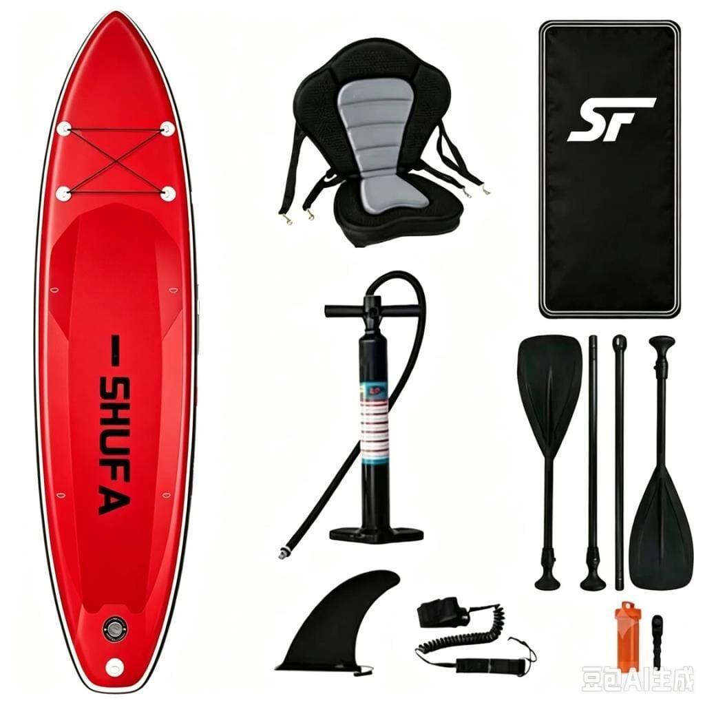 SHUFA Şişme Sup Board/ Stand Up Paddle Board 320*81*15cm Full Set KIRMIZI