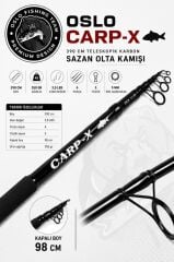 Oslo Carp-X 390cm 3.5 LBS Teleskopik Karbon Sazan Olta Kamışı