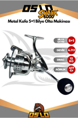 Oslo Shark 6000 Metal Kafa 5+1 Bilye Olta Makinası