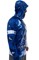 Oslo Performans Balıkçı T-Shirt Kapüşonlu Blue Bear