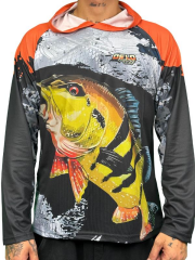 Oslo Performans Balıkçı T-Shirt Kapüşonlu Orange Fish