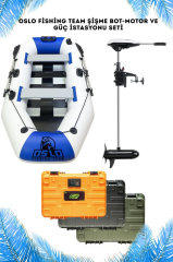 Oslo Fishing Team Mavi Beyazi Şişme Bot - Motor Ve Güç Kaynağı Seti