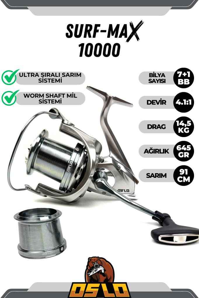 Oslo Surf Max 10000 Surf Olta Makinesi (Yedek Kafalı)