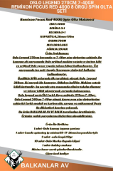 Oslo Legend 270cm 7-40gr Remixon Focus Red 4000 8 Örgü Spin Olta Seti