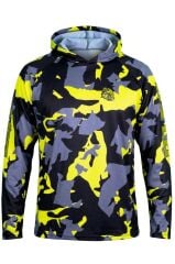 Oslo Performans Balıkçı T-Shirt Kapüşonlu Yellow Camo