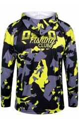 Oslo Performans Balıkçı T-Shirt Kapüşonlu Yellow Camo