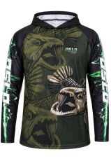 Oslo Performans Balıkçı T-Shirt Kapüşonlu Green Bear