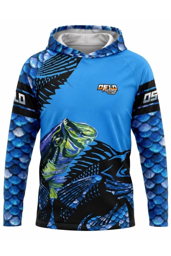 Oslo Performans Balıkçı T-Shirt Kapüşonlu Fish Scale