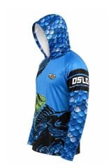Oslo Performans Balıkçı T-Shirt Kapüşonlu Fish Scale