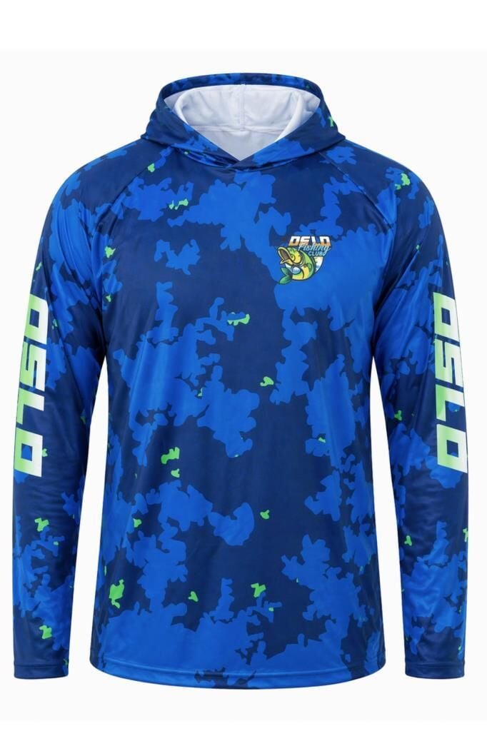 Oslo Performans Balıkçı T-Shirt Kapüşonlu Blue Camo