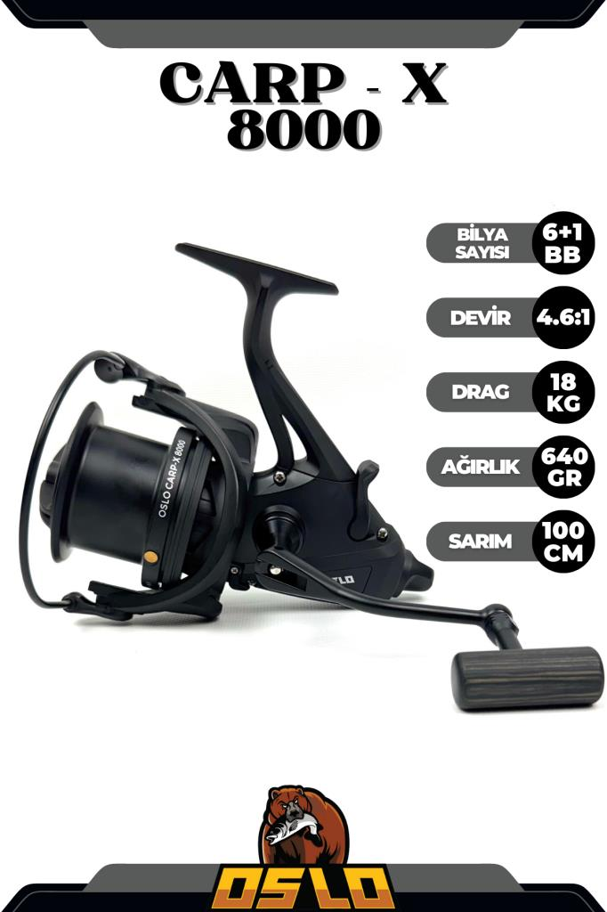 Oslo Carp-X 8000 Baitrunner Sazan Olta Makinesi
