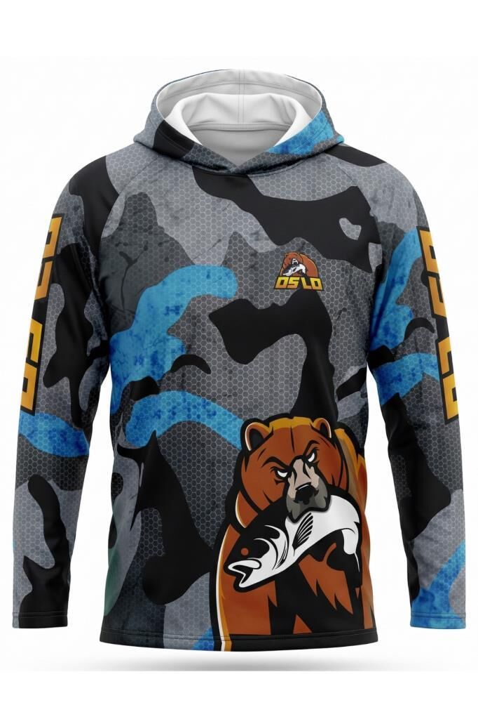 Oslo Performans Balıkçı T-Shirt Kapüşonlu Original Bear