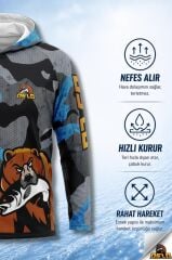 Oslo Performans Balıkçı T-Shirt Kapüşonlu Original Bear