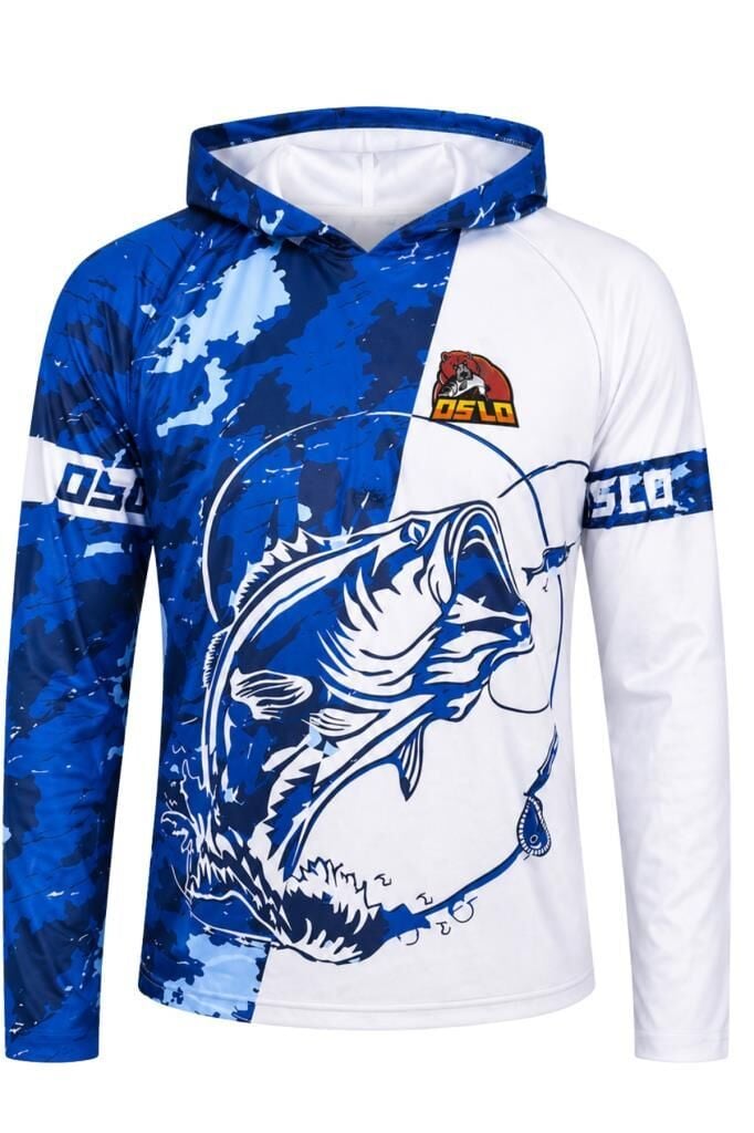 Oslo Performans Balıkçı T-Shirt Kapüşonlu Blue Bear