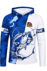Oslo Performans Balıkçı T-Shirt Kapüşonlu Blue Bear
