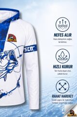 Oslo Performans Balıkçı T-Shirt Kapüşonlu Blue Bear
