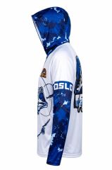 Oslo Performans Balıkçı T-Shirt Kapüşonlu Blue Bear