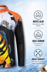 Oslo Performans Balıkçı T-Shirt Orange Fish