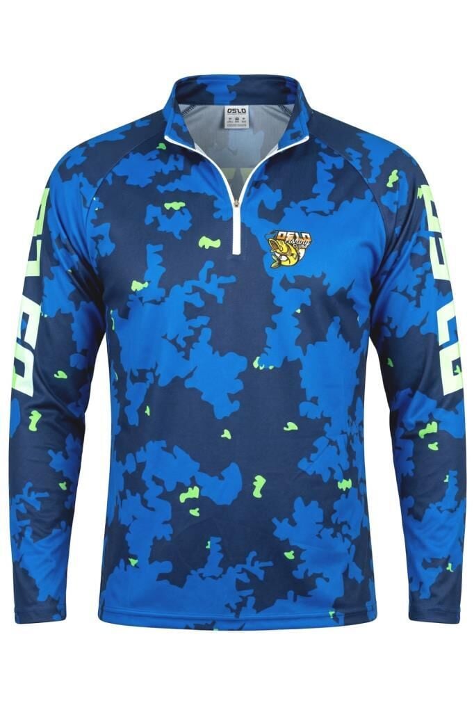 Oslo Performans Balıkçı T-Shirt Blue Camo