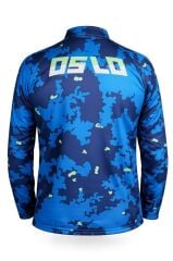 Oslo Performans Balıkçı T-Shirt Blue Camo
