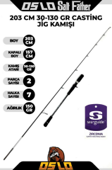 Oslo Salt Father 205cm 30-130gr Cast Jig Kamışı
