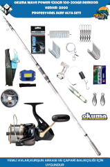 Okuma Wave Power 420cm 100-200gr Remixon Venom 8000 Profesyonel Surf Olta Seti