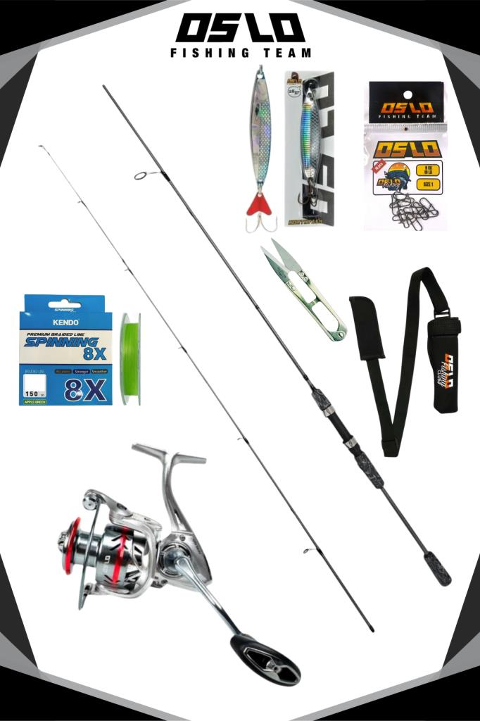 Okuma Wave Up 270cm 10-40gr Oslo Prime 3000 8 Örgü Spin Olta Seti