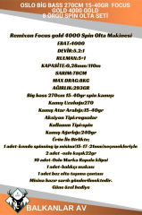 Oslo Big Bass 270cm 15-40gr Focus 4000 GOLD 8 Örgü Spin Olta Seti