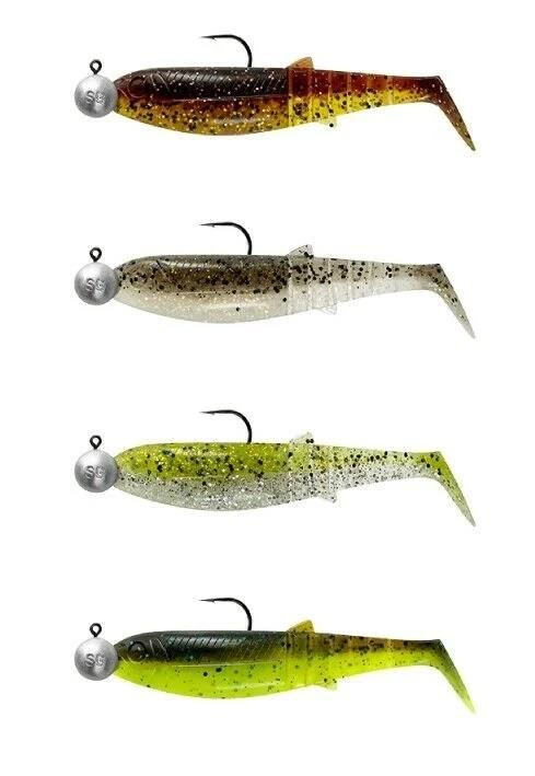 Savage Gear Cannibal Shad 8cm 5gr+7.5gr #2/0 Clear Water 4+4 Adet Silikon Balık