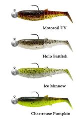 Savage Gear Cannibal Shad 8cm 5gr+7.5gr #2/0 Clear Water 4+4 Adet Silikon Balık